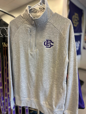 1/4 Zip BSN Heather Grey Fleece