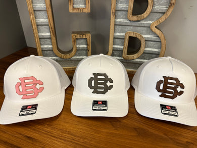 Hat - Leather Patch White Collection
