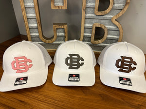 Hat - Leather Patch White Collection
