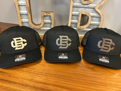 Hat - Black Leather Patch Collection