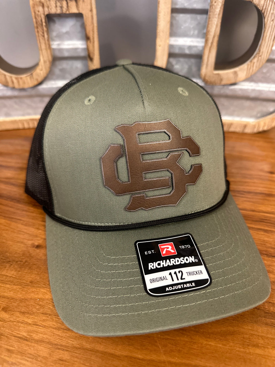 Hat - Leather Patch Army Green Collection