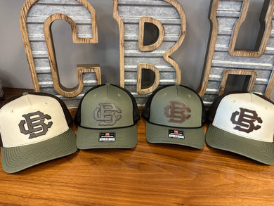 Hat - Leather Patch Army Green Collection